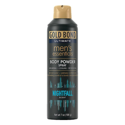 Gold Bond Ultimate Mens Essentials Spray Body Powder Nightfall Scent - 7 Oz