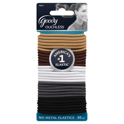 Goody Ouchless Java Bean Elastics W Bonus Ribbon - 30 Count