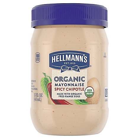 Hellmanns Organic Mayonnaise Spicy Chipotle - 15 Oz