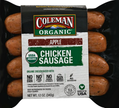 Coleman Organic Chicken Sausage Apple - 12 Oz - Image 2