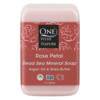 One With Nature Rose Petal Tripple Mild Soap Argan Oil & Shea Butter - 7 Oz - Image 3