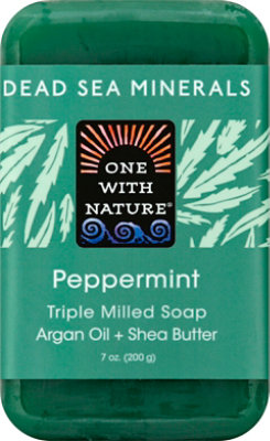 One With Nature Peppermint Triple Mild Soap Argan Oil & Shea Butter - 7 Oz - Image 2