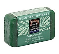 One With Nature Peppermint Triple Mild Soap Argan Oil & Shea Butter - 7 Oz