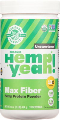 Hemp Prtn Pwdr Pro Fiber Org - 16 Oz - Image 2