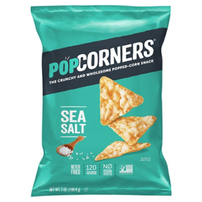 PopCorners Popped Corn Chips Crispy & Crunchy Salt Of The Earth - 7 Oz