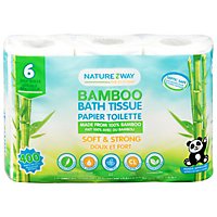 NatureZway Bathroom Tissue Bamboo 2-Ply Wrapper - 6 Roll - Image 2