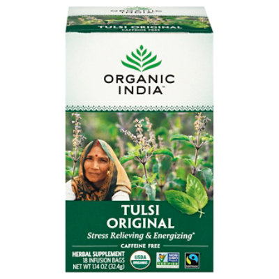 Organic India Tulsi Tea Organic Caffeine Free Original 18 Count - 1.14 Oz - Image 3