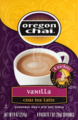 Oregon Chai Chai Tea Latte Powdered Mix Vanilla - 8-1 Oz - Image 2