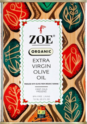 ZOE Olive Oil Organic Extra Virgin - 25.5 Fl. Oz. - Image 2