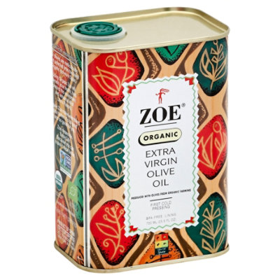 ZOE Olive Oil Organic Extra Virgin - 25.5 Fl. Oz. - Image 1