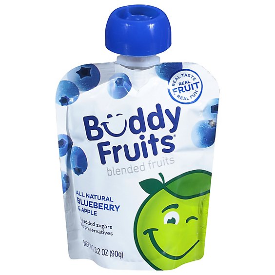 Buddy Fruits Original Pure Blended Fruit Apple & Blueberry - 3.2 Oz
