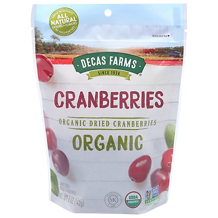 Decas Farms Organic Dried Cranberries - 5 Oz - Image 3