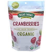 Decas Farms Organic Dried Cranberries - 5 Oz - Image 1