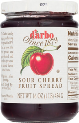 Darbo Fruit Spread All Natural Marasque Sour Cherry - 16 Oz - Image 2