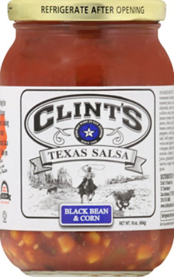 Clints Salsa Texas Black Bean & Corn Jar - 16 Oz - Image 2