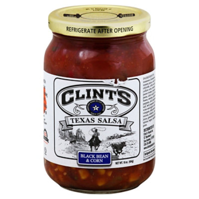 Clints Salsa Texas Black Bean & Corn Jar - 16 Oz - Image 1