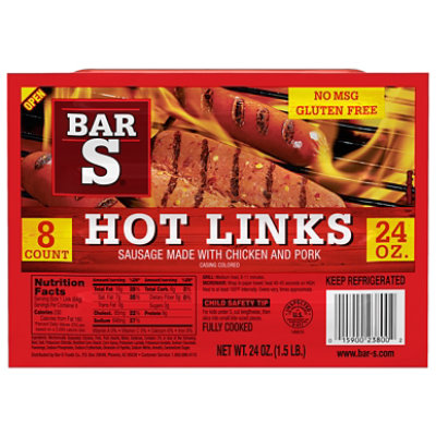 Bar-S Sausage Hot Links - 24 Oz - Image 1