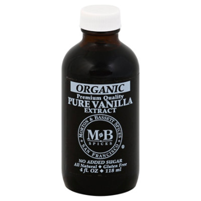 Morton & Bassett Organic Extract Pure Vanilla - 4 Fl. Oz. - Image 1