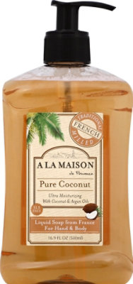 A La Maison Soap for Hand & Body Liquid Pure Coconut - 16.9 Fl. Oz. - Image 2