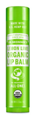Dr. Bronner's Lemon Lime Organic Lip Balm - 0.15 Oz - Image 2