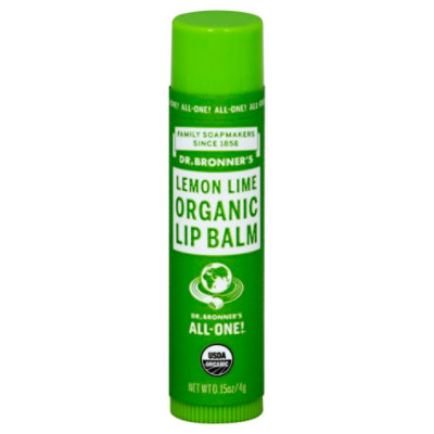 Dr. Bronners Organic Lip Balm Lemon Lime - 0.15 Oz - Image 1