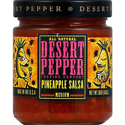 Desert Pepper Salsa Pineapple Medium Jar - 16 Oz - Image 2