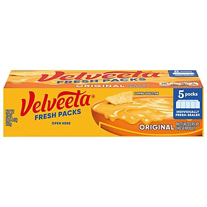 Velveeta Fresh Packs Original Pasteurized Recipe Cheese Product Blocks Pack - 5 Count - Image 1