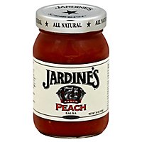 Jardines Salsa Peach Medium Jar - 16 Oz - Image 1