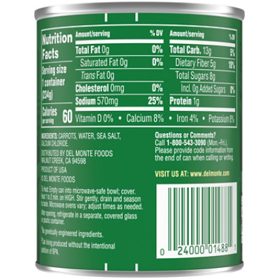 Del Monte Carrots Sliced - 8.25 Oz - Image 3