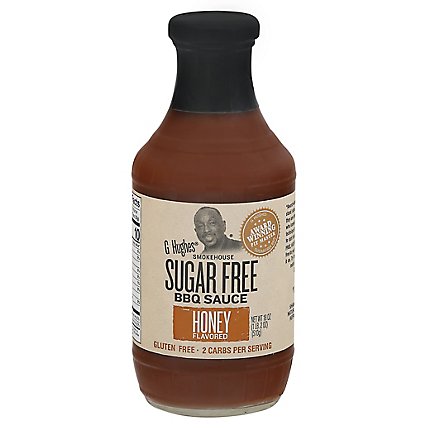 G Hughes Smokehouse Sauce BBQ Sugar Free Honey Flavored - 18 Oz - Image 3
