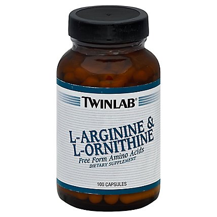 Twinlab L Arginine & L Ornithine - 100 Count - Image 1