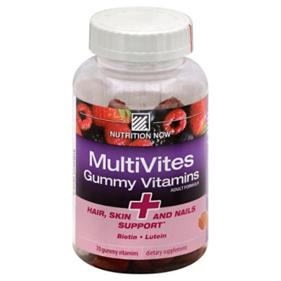 Nutrition Now MultiVites Gummy Vitamins Adult Formula Natural Berry Flavor - 70 Count - Image 1