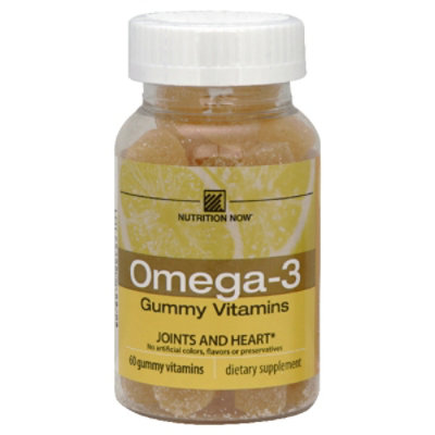 Nutrition Now Vitamins Gummy Omega-3 Lemon - 60 Count