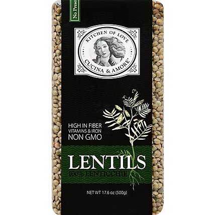 Cucina & Amore Beans Lentil Dry - 17.6 Oz - Image 2