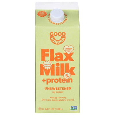 Good Karma Flaxmilk Protein Plus Unsweetened Original - 64 Oz - Image 2