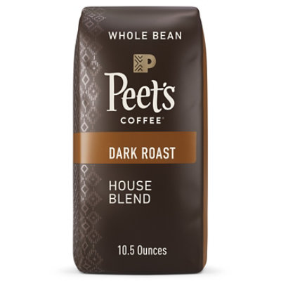 Peet's Coffee House Blend Dark Roast Whole Bean Coffee - 10.5 Oz - Image 1