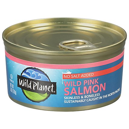 Wild Planet Salmon Pink Wild Boneless & Skinless - 6 Oz - Image 1