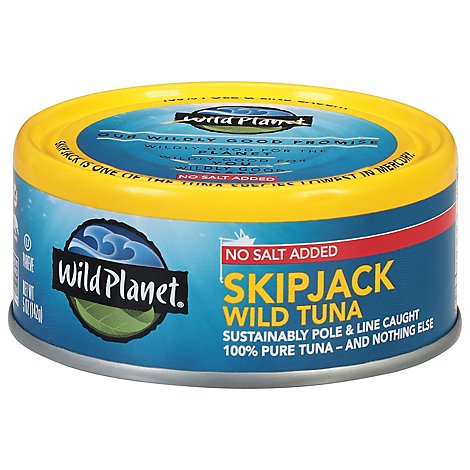Wild Planet Tuna Skipjack Wild No Salt Added - 5 Oz