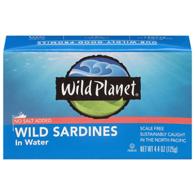 Wild Planet Sardines Wild in Water No Salt Added Box - 4.4 Oz - Image 3