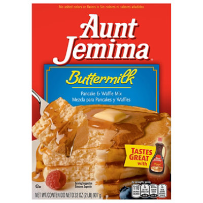 Aunt Jemima Pancake & Waffle Mix Buttermilk - 32 Oz - Star Market