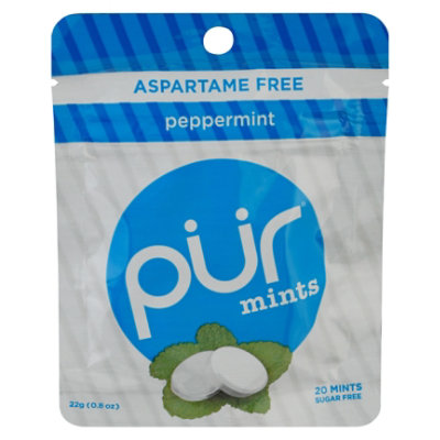 PUR Gum Mints Aspartame Free Peppermint Pouch - 20 Count - Image 1