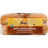 Rudis Organic 100% Whole Wheat Buns - 18 Oz - Image 2