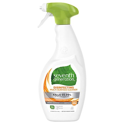 Seventh Generation Disinfecting Cleaner Multi Surface Lemongrass Citrus - 26 Fl. Oz. - Image 3