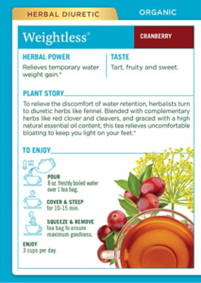 Traditional Medicinals Herbal Tea Organic Womens Weightless Cranberry - 16 Count - Image 3