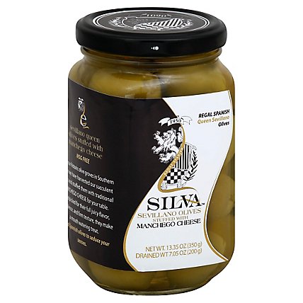 Silva Regal Spanish Olive Stfd Mnchgo Chse - 7.05 Oz - Image 1
