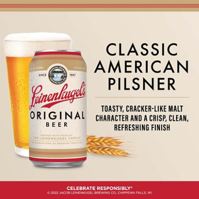 Leinenkugels Original Craft American Lager Beer 4.7% ABV Bottles - 12-12 Fl. Oz. - Image 2