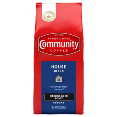 Community Coffee Coffee Ground Medium Dark Roast House Blend - 12 Oz - Image 1