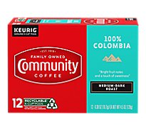 Community Coffee Coffee K-Cup Pods Medium Dark Roast Colombia Alutra - 12 Count