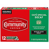 Community Coffee Coffee K-Cup Pods Medium Dark Roast Cafe Special Decaf - 12 Count - Image 2