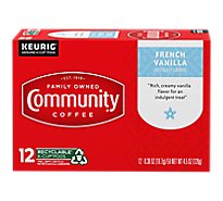 Community Coffee Coffee K-Cup Pods Medium Dark Roast French Vanilla - 12 Count